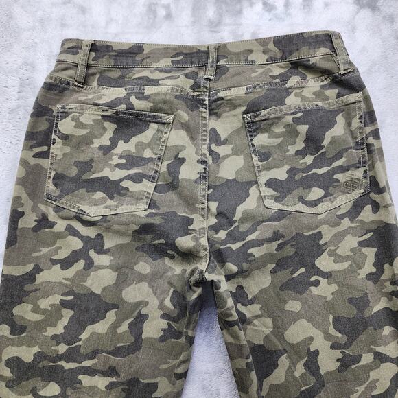 Matilda Jane Good Hart Pants Womens 10 Green Camo Denham Skinny Ankle Stretch - Picture 4 of 13